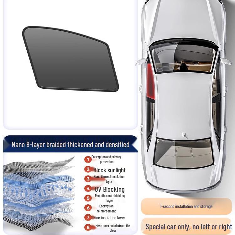 Baojun 510 Magnetic Mesh Window Curtains Sunshade [2017-2019] Baojun 510